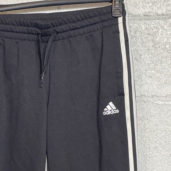 Adidas Women's Tapered Fleece Pants black/white medium - Picture 4 of 9